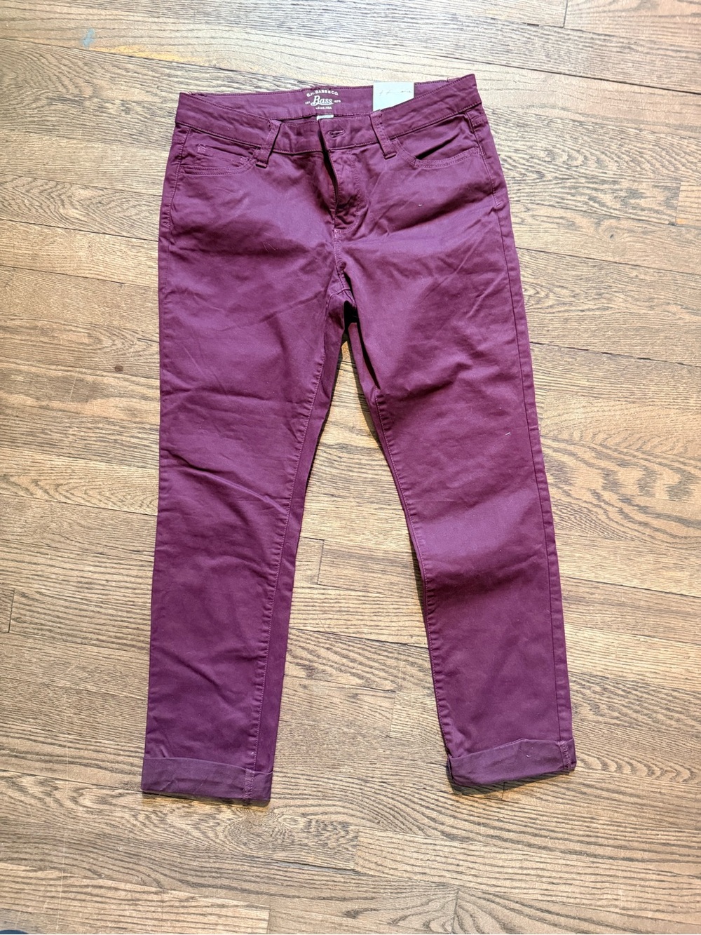 G.H. Bass & Co. Women's Burgundy Ankle Jeans
